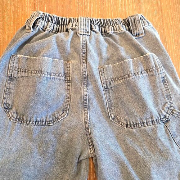 Simple Society High Rise Women's Cargo Jeans Straight Leg Grunge Denim Y2K 5/27 - Picture 6 of 8